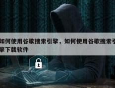 如何使用谷歌搜索引擎，如何使用谷歌搜索引擎下载软件