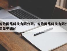谷歌网络科技有限公司，谷歌网络科技有限公司是干嘛的