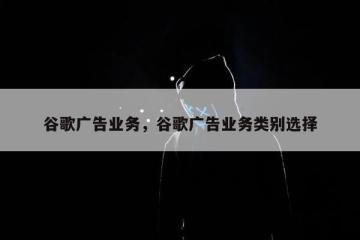 谷歌广告业务，谷歌广告业务类别选择