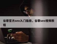谷歌官方seo入门指南，谷歌seo视频教程