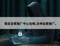 保定谷歌推广中心在哪,沧州谷歌推广。