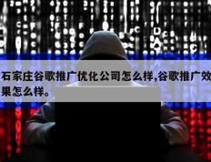 石家庄谷歌推广优化公司怎么样,谷歌推广效果怎么样。