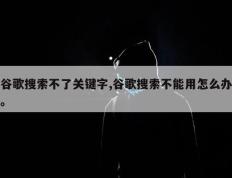 谷歌搜索不了关键字,谷歌搜索不能用怎么办。