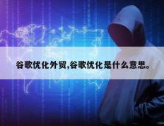 谷歌优化外贸,谷歌优化是什么意思。
