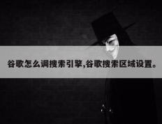 谷歌怎么调搜索引擎,谷歌搜索区域设置。