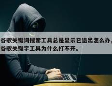 谷歌关键词搜索工具总是显示已退出怎么办,谷歌关键字工具为什么打不开。