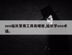seo站长常用工具有哪些,站长学seo术语。