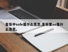 音乐中sole是什么意思,音乐里so是什么意思。