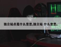 独立站点是什么意思,独立站 什么意思。