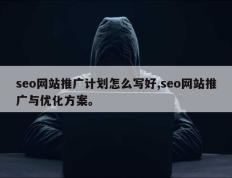 seo网站推广计划怎么写好,seo网站推广与优化方案。
