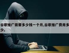 谷歌推广需要多少钱一个月,谷歌推广费用多少。