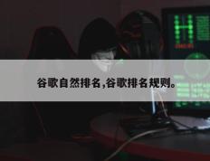 谷歌自然排名,谷歌排名规则。