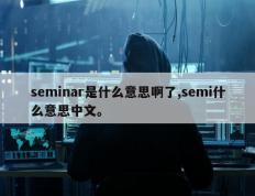 seminar是什么意思啊了,semi什么意思中文。