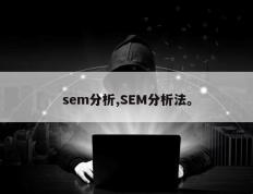 sem分析,SEM分析法。