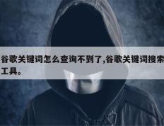 谷歌关键词怎么查询不到了,谷歌关键词搜索工具。