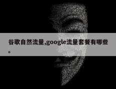谷歌自然流量,google流量套餐有哪些。
