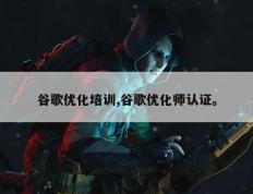 谷歌优化培训,谷歌优化师认证。