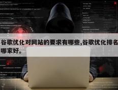 谷歌优化对网站的要求有哪些,谷歌优化排名哪家好。