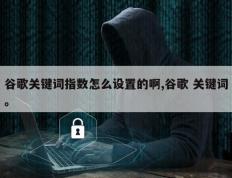 谷歌关键词指数怎么设置的啊,谷歌 关键词。