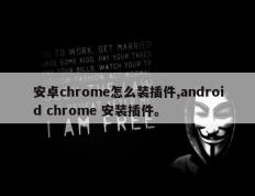 安卓chrome怎么装插件,android chrome 安装插件。