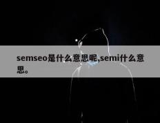 semseo是什么意思呢,semi什么意思。