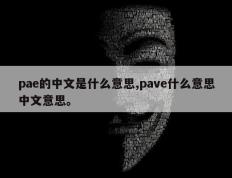 pae的中文是什么意思,pave什么意思中文意思。
