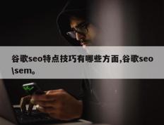 谷歌seo特点技巧有哪些方面,谷歌seo\sem。