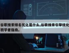 谷歌搜索排名优化是什么,谷歌搜索引擎优化初学者指南。