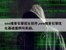 seo搜索引擎优化软件,seo搜索引擎优化基础案例与实战。