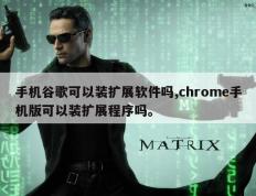 手机谷歌可以装扩展软件吗,chrome手机版可以装扩展程序吗。