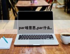 par啥意思,par什么。