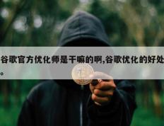 谷歌官方优化师是干嘛的啊,谷歌优化的好处。