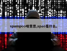 spampoo啥意思,spao是什么。