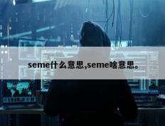 seme什么意思,seme啥意思。