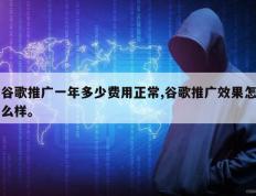 谷歌推广一年多少费用正常,谷歌推广效果怎么样。