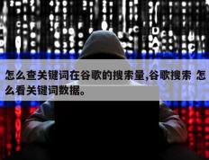 怎么查关键词在谷歌的搜索量,谷歌搜索 怎么看关键词数据。