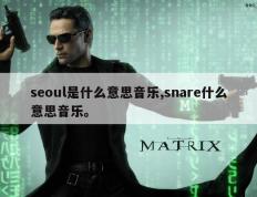 seoul是什么意思音乐,snare什么意思音乐。