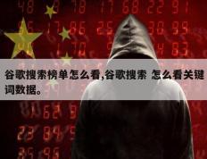 谷歌搜索榜单怎么看,谷歌搜索 怎么看关键词数据。