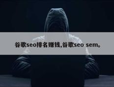 谷歌seo排名赚钱,谷歌seo sem。