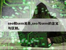 seo和sem关系,seo与sem的含义与区别。