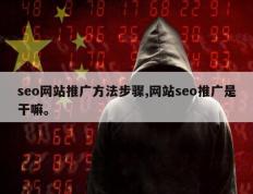 seo网站推广方法步骤,网站seo推广是干嘛。