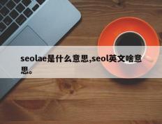 seolae是什么意思,seol英文啥意思。